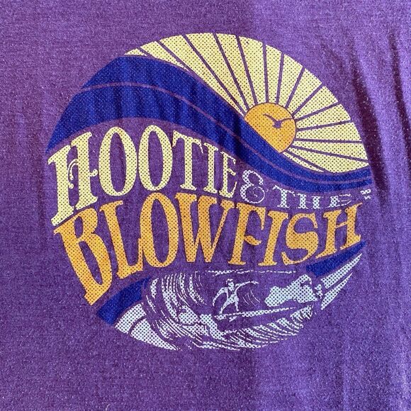 Anvil T-Shirt Women’s Size Medium Color Purple Hootie & The Blowfish Graphic Tee - Picture 6 of 8